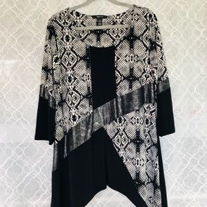 Style & Co Size Large Snake Skin Print Blouse, GUC